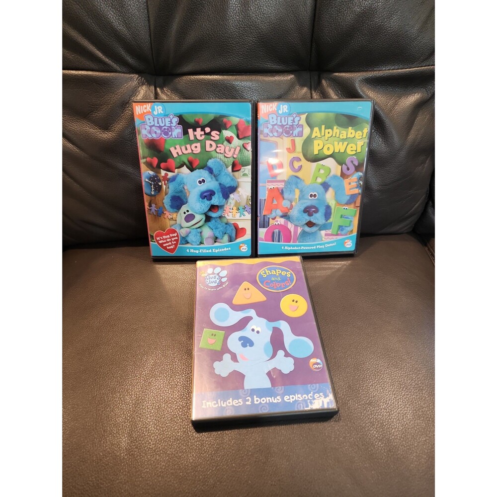 Blue's Clues DVD Lot - Shapes and Colors, Hug Day & Alphabet Power